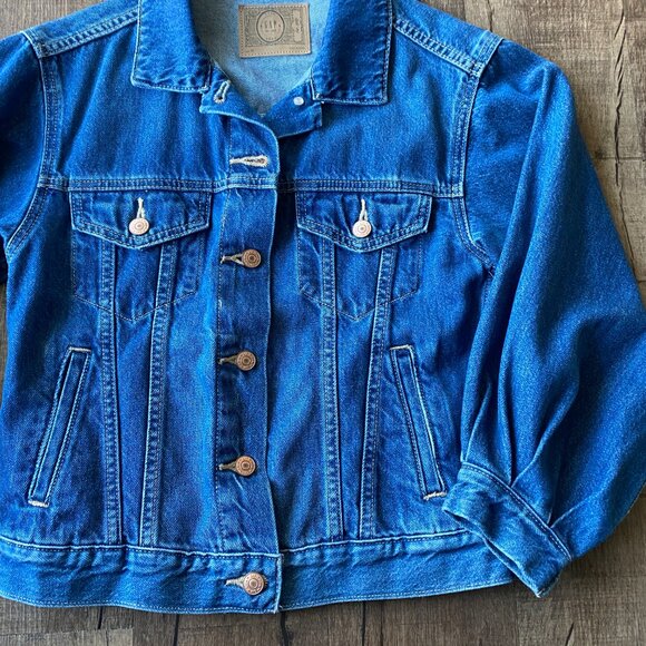 Gap X Doen Kids Oversized Icon Denim Jacket Size Med - Picture 5 of 7